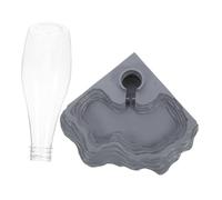 PEPLAYTAL Safe Eco-friendly Reptile Feeder Tortoise Vivarium Drinking Fountain Aquarium Supplies Grey