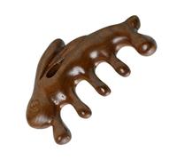 PEPLAYTAL Sandalwood Cat Massage Comb Cute Cartoon Design Multi-Function Scalp Wooden Wide Tooth Grooming Tool for Cats Comfortable Grip