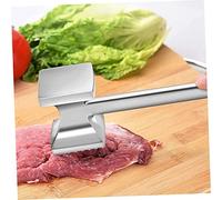 PEPLAYTAL Stainless Steel Dual Sided Meat Hammer Mallet with Black Handle Kitchen Tenderizer Tool for Beef Poultry Steak and BBQ and Easy to Store Kitchen Mallet
