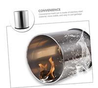 PEPLAYTAL Stainless Steel Garbage Bin Compact Trash Can for Home Office Bathroom Hotel Silver Wastebasket for Paper and Household Waste