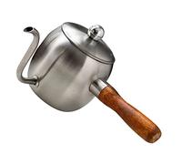 PEPLAYTAL Stainless Steel Handheld Coffee Kettle with Long Gooseneck Spout Mini Japanese Style Drip Coffee Pot for Office and Home Use Induction and Gas Stove Compatible