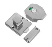PEPLAYTAL Stainless Steel Toilet Partition Lock with Clear Occupied Vacant Indicator Corrosion Resistant Privacy Latch for Public Restroom Doors Humidityproof Bathroom Stall Hardware
