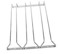 PEPLAYTAL Sturdy Stainless Steel Red Wine Glass Rack Creative Hanging Cup Holder for Home Bar Kitchen Upside Down Stemware Stand with Row Design Space Saving Storage for Restaurant Party Use