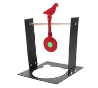 PEPLAYTAL Thickened Metal Bird Target with Auto Reset Stand Bright Red Outdoor Practice Training Tool Multi-purpose Shooting Target for Safe and Convenient Use