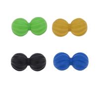 PEPLAYTAL TPE Peanut Massage Ball Spiral Pattern Back Roller for Full Body Therapy Odorless Fitness Tool for Neck Shoulder Waist Leg Relief Exercise Aid Black