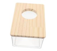 PEPLAYTAL Transparent Hamster Sand Bath Box Large Rectangle for Small Pets with Contained Design Portable Small Animal Dust Bath Pool Accessory for Gerbils and Dwarf Hamsters