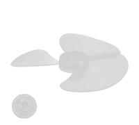 PEPLAYTAL Transparent White Replacement Fan Blades for Standing Pedestal Fans Plastic Three Blade Design Easy to Install and Quiet Operation for Household Use