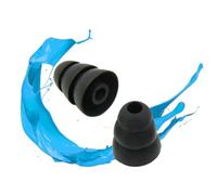 PEPLAYTAL Triple Silicone Earbud Caps Soft Elastic Earphone Tips Noise Isolating Earpads for Ear Headphones Compatible with Phone Black