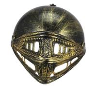 PEPLAYTAL Vintage Roman Soldier Helmet Cosplay Headwear Gold Knight Headgear for Men Party Hat Costume Accessory for Roman Warrior Role Play and Holiday Events