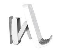 PEPLAYTAL Wall Mounted Phone Holder Collapsible Cellphone Bracket for Bedroom Living Room Kitchen Office Secure Adhesive Design for Various Surfaces Space Saving