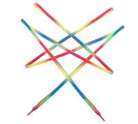PEPLAYTAL Waxed Flat Rainbow Gradient Shoelaces for Ice Skates and Hiking Boots Colorful Polyester Replacement Laces with Fade-resistant Printing for Sneakers and Sports Shoes
