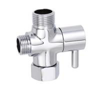 PEPLAYTAL Way Stainless Steel Water Diverter Valve for Toilet Bidet Shower Chrome Finish Rust-Resistant Water Separator High-end Bathroom Accessory North America Standard