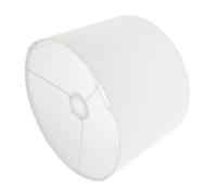 PEPLAYTAL White Faux Linen Barrel Lampshade for Bedside Desk Table and Floor Lamps Soft Light Diffuser Compact Elegant Design Fit for Pendant and Table Lamps Multipurpose Flexible Use