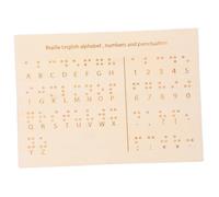 PEPLAYTAL Wood Braille Alphabet Board Lightweight Portable Educational Tool for Blind People Braille Learning Aid with Wood Material for Mastering Letters and Numbers