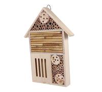 PEPLAYTAL Wooden Bee Hotel for Insect House for Bees Ladybugs Butterflies Beetles Outdoor Hanging Decoration for Insect Observation