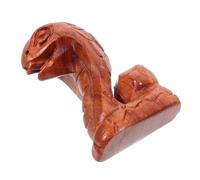 PEPLAYTAL Wooden Carved Snake Figurine Cute Small Desktop Decoration Cartoon Animal Sculpture for Chinese Year Zodiac Feng Shui Ornament Gift