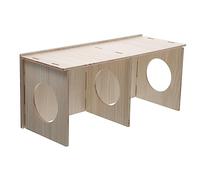 PEPLAYTAL Wooden Hamster Hideout Cabin Cozy Space for Hamsters Guinea Pigs Small Pets Diy Decoratable Warm Secluded Rest Area for Tiny Animals