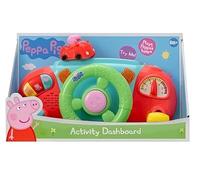 Peppa Activity Dashboard - Pig Character Interactive Steering Wheel Toy for Toddlers with Lights, Sounds & Peppa Tunes - Educational Sensory Car Playset with Moving Parts - Batteries Included, 25cm