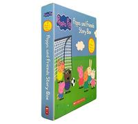 Peppa and Friends Story Box by Scholastic: Learning to Share, First Sleepover, Peppa is Kind & More - Fun Adventures With a Fold-Out Poster (9-Book Set)