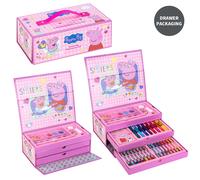 Peppa & Evie Pig Colouring Art Case Painting Set