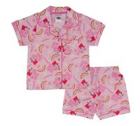 Peppa Pig, 100% Cotton Button Up Short Sleeved Pyjama Set, Pink, 4-5 Years: 110cm