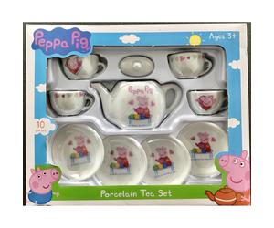 Peppa Pig 13 Piece Ceramic Porcelain Kids Tea Party Play Set Gift Uk Pot Cup Set