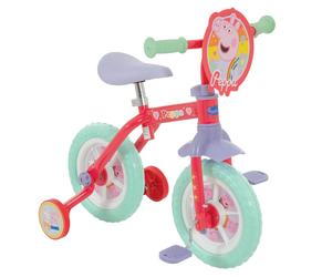 Peppa Pig 2-in-1 10-Inch Training to Balance Bike - Pink, Adjustable Seat & Handlebars, Code 5.01792E+12