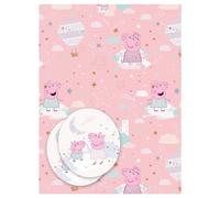 Peppa Pig 2 Sheets Of Gift Wrap And 2 Gift Tags