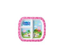 Peppa Pig 3 Section Childrens Kids Toddlers Divided Breakfast Lunch Dinner Plate - Handy Home Picnic Travel Size Design for 3+ Years Children