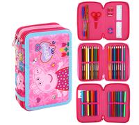 Peppa Pig 3 Tier Filled Pencil Case Stationery School Supplies Kids