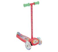 Peppa Pig 3-Wheel Tilt 'n' Turn Scooter with LED Light Wheels - Officially Licensed - Vibrant Decals - Engaging Riding Experience for Kids 3+ Years,Pink,63.7cm x 22cm x 50cm