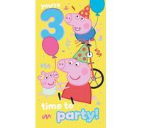 AGE 3 PEPPA PIG BIRTHDAY CARD..
