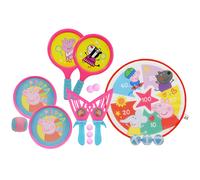 Peppa Pig Kids 4 in 1 Bumper Garden Games Box | Pop Ball & Sticky Catch Target Shot | Indoor Outdoor Fun Play | Childrens Fun Garden Beach Camping Party Games | Ages 3+