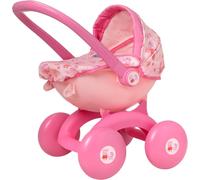 Peppa Pig 4-IN-1 My First Pink Pram | Interchangeable Pram with Carry Cot, Baby Chair & Pushchair | Peppa Pig Design with Bedding & Removable Apron | Toddler Role Play Toy for Ages 18M+
