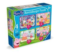 Ravensburger Peppa Pig Toys and Gifts - 4 in a Box Jigsaw Puzzles for Kids Age 3 Years Up - 12, 16, 20, 24 piece - 2025 Edition