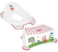 Peppa Pig 49613 Toilet Training Seat Bundled with Peppa Pig Step Stool with Non Slip Feet White