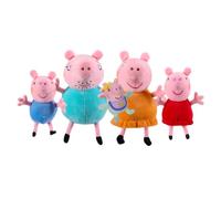 Peppa Pig 5 Pack Plushies - Peppa, George, Evie, Mummy Pig & Daddy Pig - Stuffed Animal Pre-school Toys