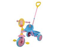 Peppa Pig 53cm Trike with Bucket | Kids Front Pedal Tricycle | Fully Licenced Colourful Bike with Adjustable Handlebars & Parental Steering Handle