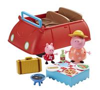 Peppa Pig's Big Red Car with Peppa & Mummy figures & Picnic Accessories Playset
