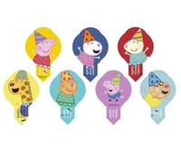 Peppa Pig 7 Wafer edible cake picks and cupcake toppers, Modecor, Anniversary House, PP104
