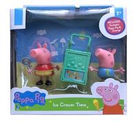 Peppa Pig - Adventure Playsets 6cm Adventure Figure Twin Packs With Accesories - Ice Cream Time