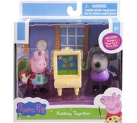 Peppa Pig - Adventure Playsets 6cm Adventure Figure Twin Packs With Accesories - Painting Class