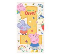 Official Peppa Pig Age 1 Birthday Card, You're One!