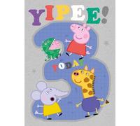 peppa pig, age 3, birthday card