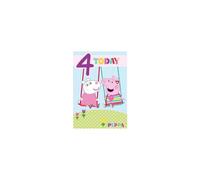 Peppa Pig Age 4 Birthday Card