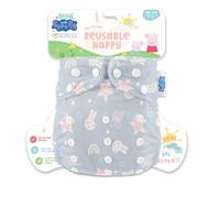 Peppa Pig, All-in-One Reusable Cloth Nappy, Washable Eco Nappy, Double Leak Protection, Fits Baby to Toddler