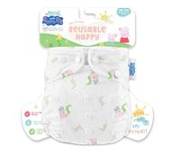 Peppa Pig, All-in-One Reusable Cloth Nappy, Washable Eco Nappy, Double Leak Protection, Fits Baby to Toddler