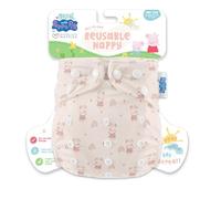 Peppa Pig, All-in-One Reusable Cloth Nappy, Washable Eco Nappy, Double Leak Protection, Fits Baby to Toddler