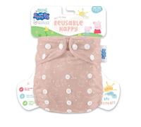 Peppa Pig, All-in-One Reusable Cloth Nappy, Washable Eco Nappy, Double Leak Protection, Fits Baby to Toddler