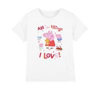 Peppa Pig All The Things I Love Kids T Shirt, White, 5-6